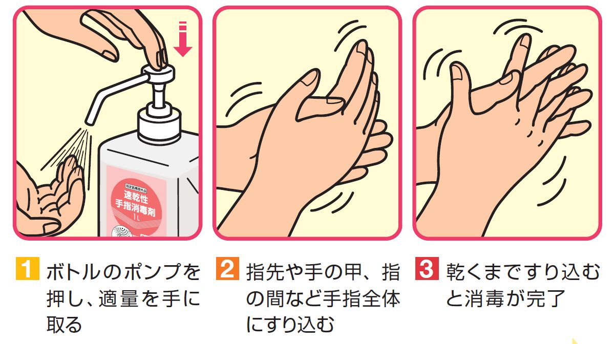 手指消毒剤を設置しました 大阪市東成区にある眼科専門病院 西眼科病院